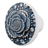 ダイヤモンドバラ&デニムグラムきらきら光る セラミックノブ (右)