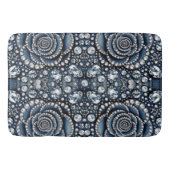 ダイヤモンドバラ&デニムグラムジュエリーきらきら光るズ バスマット (正面)