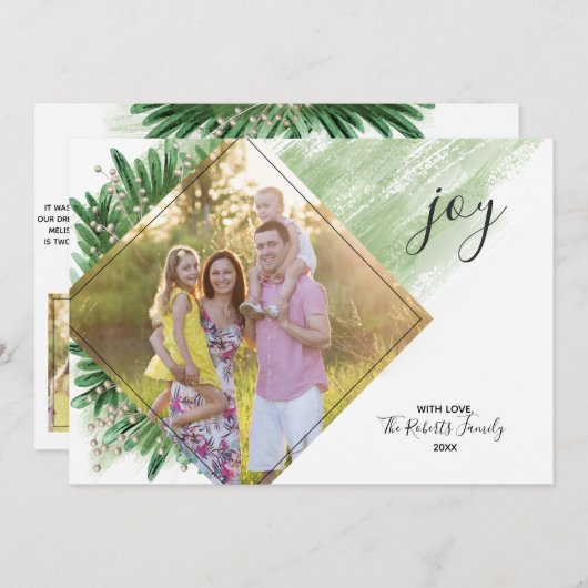 ダイヤモンドパイン |クリスマスフォトカード シーズンカード (正面/裏面)