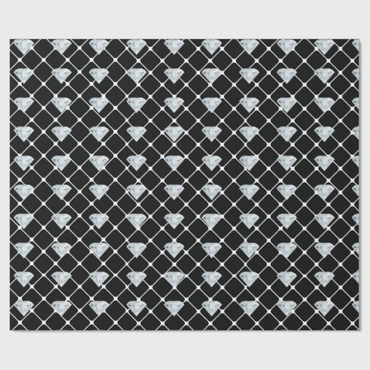 ダイヤモンドパタきらきら光るーンきらきら光るデザイナーがギフトを見る ラッピングペーパー (フラット)