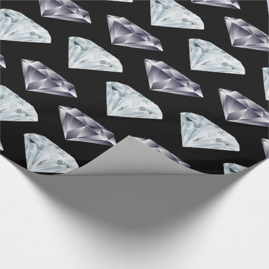 ダイヤモンドパタきらきら光るーンきらきら光るラグジュアリー高価な贈り物 ラッピングペーパー (角)