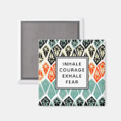 ダイヤモンドパターンの強気恐怖を吐き出す マグネット (正面/裏面)