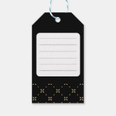 ダイヤモンドパターンオンブラックギフトラベル ギフトタグ (裏面)