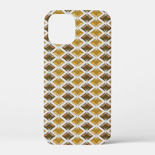 ダイヤモンドパターンジオメトリックゴールデンジェム Case-Mate iPhoneケース (裏面)