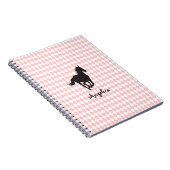 ダイヤモンドパターンテンプレートの馬 ノートブック (右側)