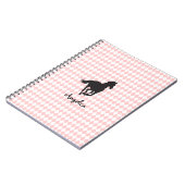 ダイヤモンドパターンテンプレートの馬 ノートブック (左側)