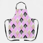 ダイヤモンドパターンパーティー屋外薄紫 エプロン (正面)
