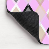 ダイヤモンドパターンピロー屋外薄紫 マウスパッド (コーナー)