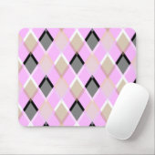 ダイヤモンドパターンピロー屋外薄紫 マウスパッド (マウス)