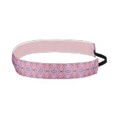 ダイヤモンドパターンピンクと黒の非ヘッドバスリップまたは滑ることンド アスレチックヘッドバンド (右)