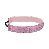 ダイヤモンドパターンピンクと黒の非ヘッドバスリップまたは滑ることンド アスレチックヘッドバンド (左)