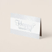 ダイヤモンドパターンフォイルのバレンタインカード 箔カード (正面)