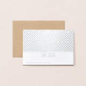 ダイヤモンドパターンフォイルのバレンタインカード 箔カード (裏面封筒付き)