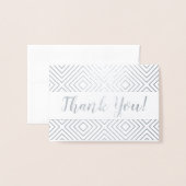 ダイヤモンドパターンフォイルサンキューカード 箔カード (封筒付き正面)