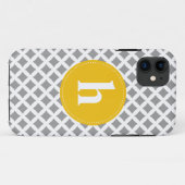 ダイヤモンドパターンモノグラム{あなたの色を選んで下さい} Case-Mate iPhoneケース (裏面(横))