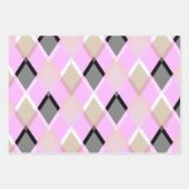 ダイヤモンドパターンラッピング紙薄紫 ラッピングペーパーシート (正面)