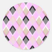 ダイヤモンドパターン屋外薄紫 ラウンドシール (正面)