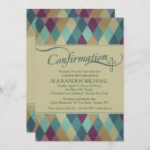 ダイヤモンドパターン確認招待状 招待状 (正面/裏面)