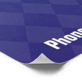 ダイヤモンドパターン(の模様が)あるゴール ポスター (角)