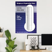 ダイヤモンドパターン(の模様が)あるゴール ポスター (ホームオフィス)