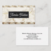 ダイヤモンドパターン(の模様が)あるタフテッド表皮 | フローラ 名刺 (正面/裏面)