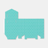 ダイヤモンドパターン – ターコイズと白 フェイバーボックス (折り畳みなし)