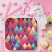 ダイヤモンドパターン ペーパープレート (パーティー)