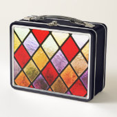 ダイヤモンドパターン メタルランチボックス (正面)