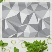 ダイヤモンドパターン-抽象的な多角形 キッチンタオル (折り畳み)