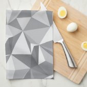 ダイヤモンドパターン-抽象的な多角形 キッチンタオル (四つ折り)