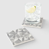 ダイヤモンドパターン-抽象的な多角形 ストーンコースター (横)