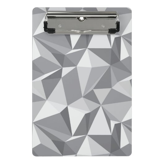 ダイヤモンドパターン-抽象的な多角形 ミニクリップボード (正面)