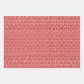 ダイヤモンドパターン、赤、黒/白、コバルトブルー ラッピングペーパーシート (正面)