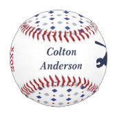 ダイヤモンドパターンMVPキープパーソナライズされたス 野球ボール (正面)