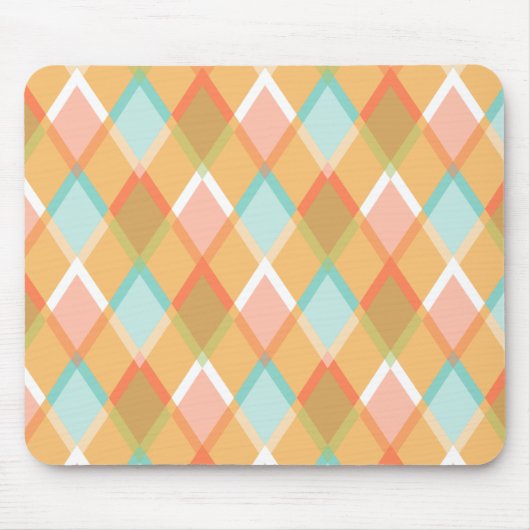 ダイヤモンドパター鮮やかンの色 マウスパッド (正面)