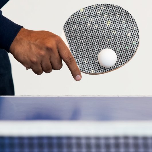 ダイヤモンドパドル、鮮やかなパドル、ホワイトクリスタル 卓球ラケット (インサイチュ)