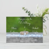 ダイヤモンドパーソナライズされた婚約環 招待状 (スタンド正面)