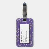 ダイヤモンドパーソナライズされた紙吹雪ラゲージタグ ラゲッジタグ (裏面縦)