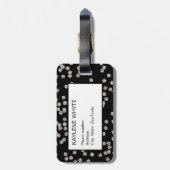 ダイヤモンドパーソナライズされた紙吹雪ラゲージタグ ラゲッジタグ (裏面縦)