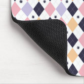 ダイヤモンドパープルピンクとスパイダー マウスパッド (コーナー)