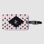 ダイヤモンドパープルピンクとスパイダー ラゲッジタグ (正面横)