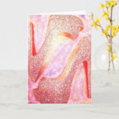 ダイヤモンドヒールのグリーティングカード カード (黄色い花)