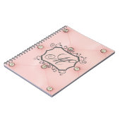 ダイヤモンドピきらきら光るックタフテッドモノグラムノート ノートブック (左側)