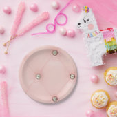 ダイヤモンドピきらきら光るックタフテッドレザー紙プレート ペーパープレート (パーティー)