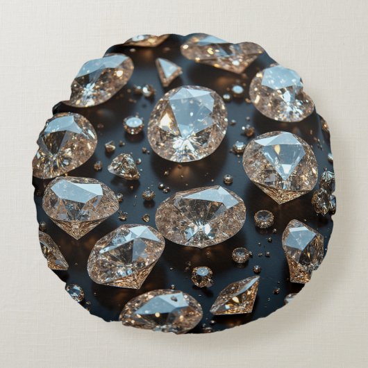 ダイヤモンドピロー実在ククッション ラウンドクッション (正面)