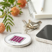 ダイヤモンドピンクトルマリン キーホルダー (側面)