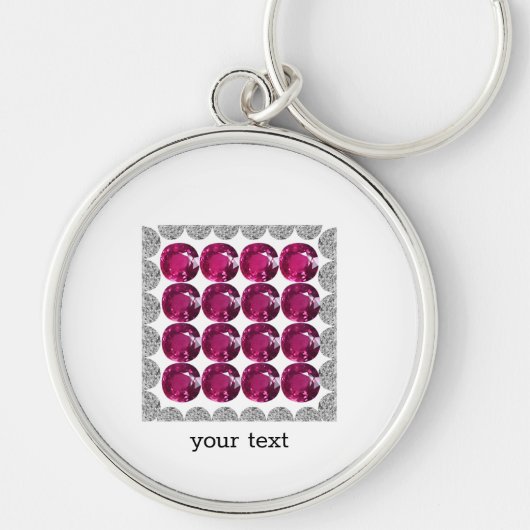 ダイヤモンドピンクトルマリン キーホルダー (正面)