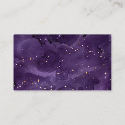 ダイヤモンドフェイクラインストーンパープルシナ 名刺 (裏面)