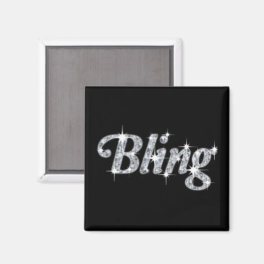 ダイヤモンドフェイク付ききらきら光る冷蔵庫用マグネット マグネット (正面/裏面)