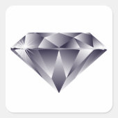 ダイヤモンドフェイク宝石スパークルジェムストーンジュエルクラフツ スクエアシール (正面)